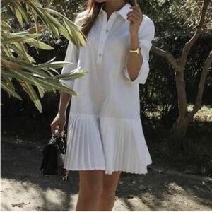 NWT Zara The Mia White Shirt Dress Sz XS